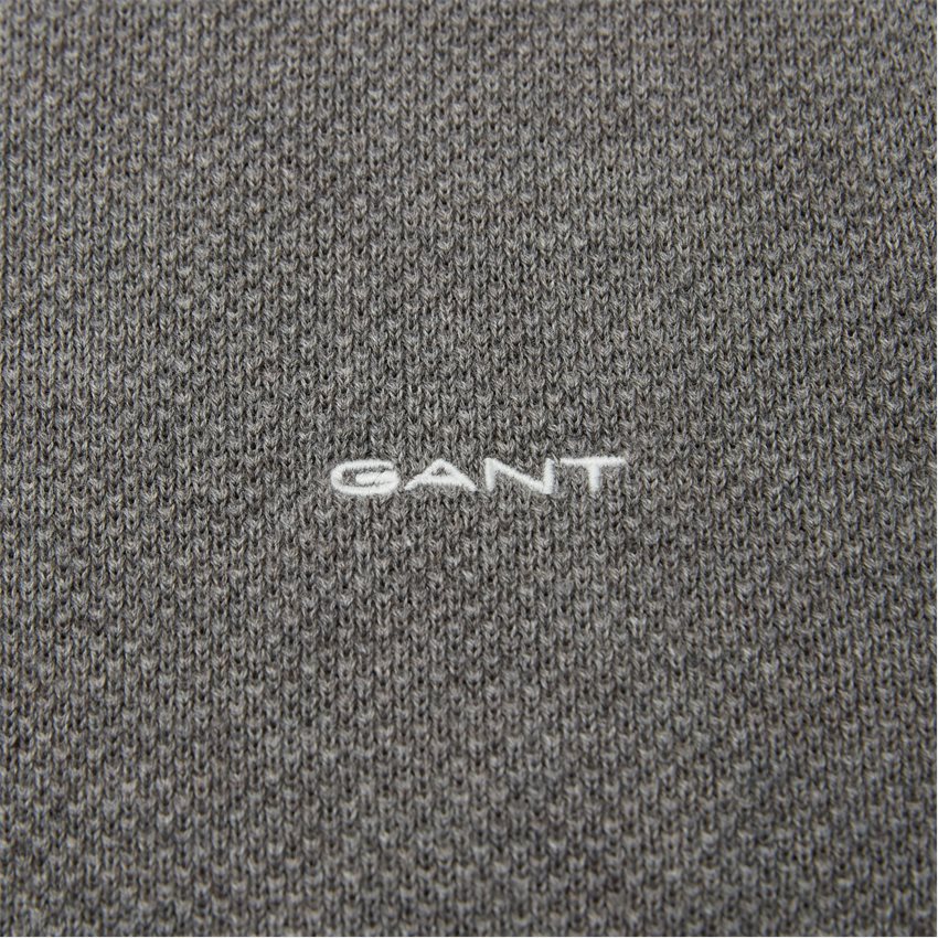 Gant Strik COTTON PIQUE C-NECK 8040521. DARK GREY MEL